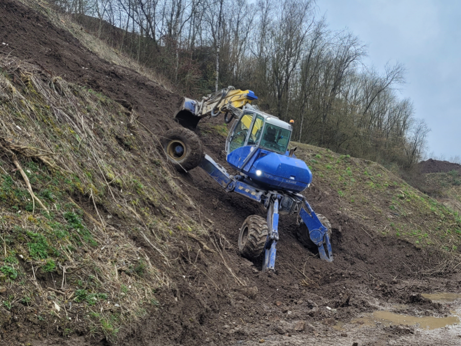 Grue araignée dans talus